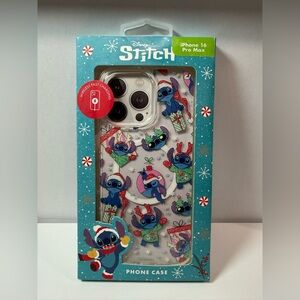 Disney Stitch Christmas iPhone 16 Pro Max Phone Case – Wireless Charging NEW